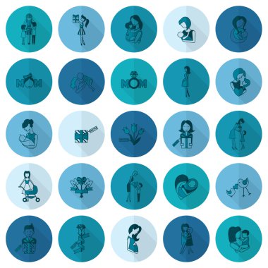 Mutlu anneler günü simgeler