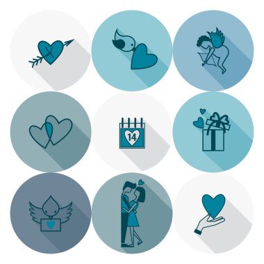 mutlu Sevgililer günü simgeler