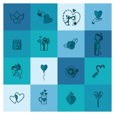 mutlu Sevgililer günü simgeler