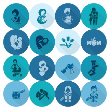 Mutlu anneler günü simgeler