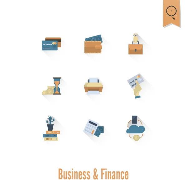 Business and Finance Icon Set — Stock Vector