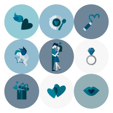 mutlu Sevgililer günü simgeler