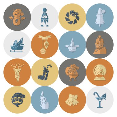 Noel ve Kış simgeleri koleksiyonu