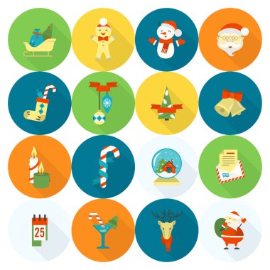 Noel ve Kış simgeleri koleksiyonu
