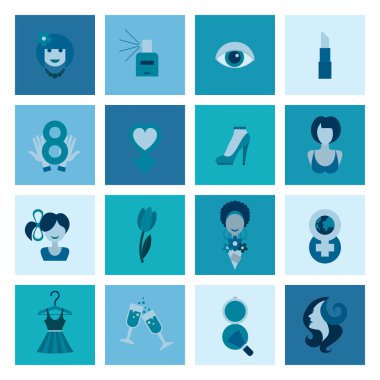 Kadının gün Icon Set