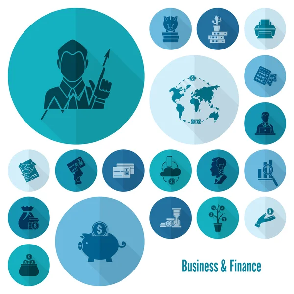 Business and Finance Icon Set — Stock Vector