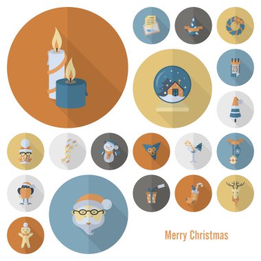 Noel ve Kış simgeleri koleksiyonu