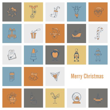 Noel ve Kış simgeleri koleksiyonu