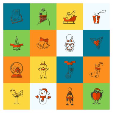 Noel ve Kış simgeleri koleksiyonu