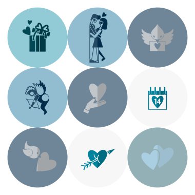 mutlu Sevgililer günü simgeler