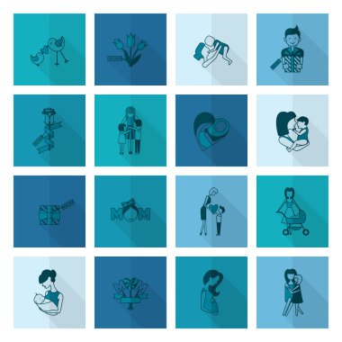 Mutlu anneler günü simgeler