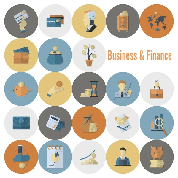 Conjunto de ícone de negócios e finanças —  Vetores de Stock