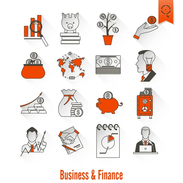 Business and Finance Icon Set — Stock Vector