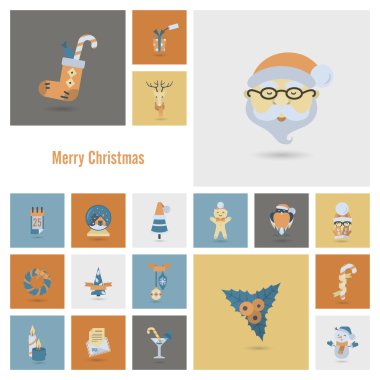 Noel ve Kış simgeleri koleksiyonu