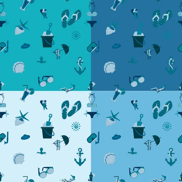 Vier Hintergrund in verschiedenen Farben — Stockvektor