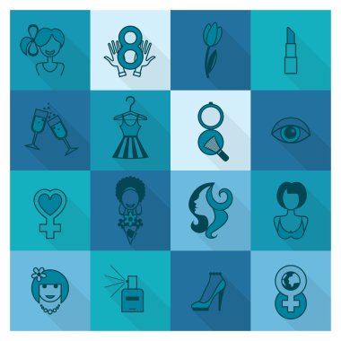 Kadının gün Icon Set