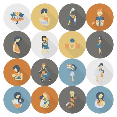 Mutlu anneler günü simgeler