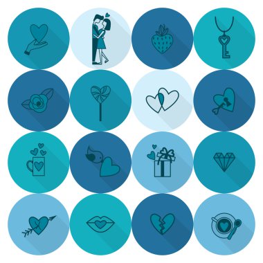 mutlu Sevgililer günü simgeler