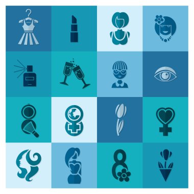 Kadının gün Icon Set