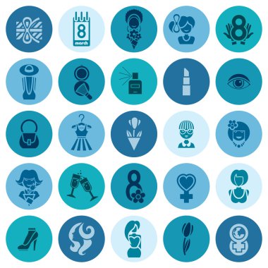 Kadının gün Icon Set