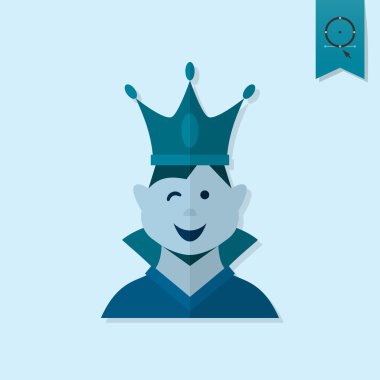 Bir taç olan küçük çocuk