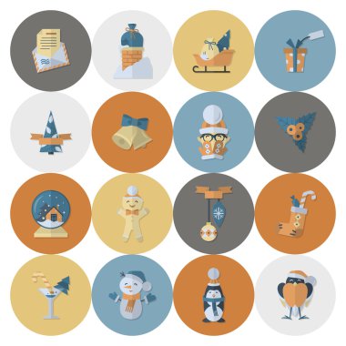 Noel ve Kış simgeleri koleksiyonu