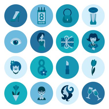 Kadının gün Icon Set