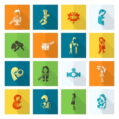 Mutlu anneler günü simgeler