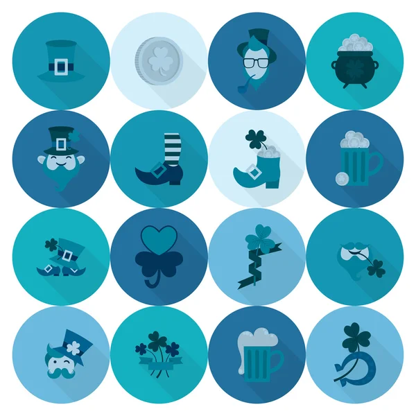 Saint Patricks dag Icon Set — Stockvector