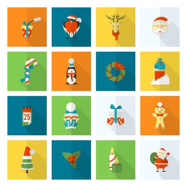 Noel ve Kış simgeleri koleksiyonu