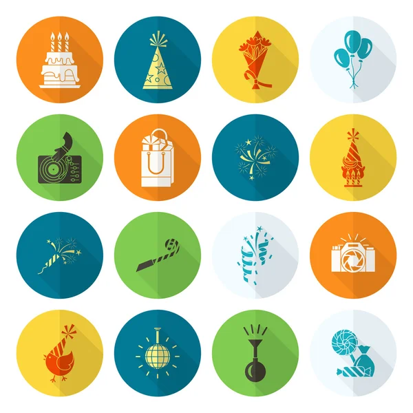 Mutlu doğum günü Icons set