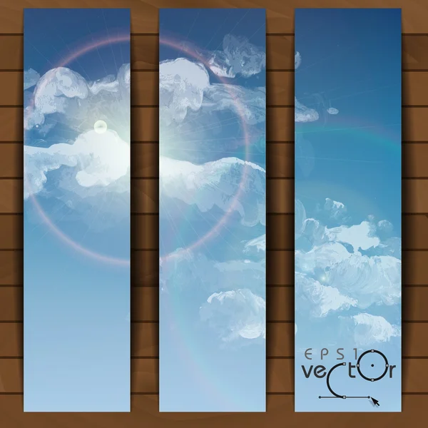 Nube, cielo pintado fondo — Archivo Imágenes Vectoriales