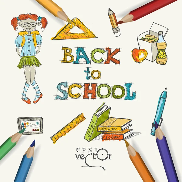 Welcome Back To School — Stock Vector