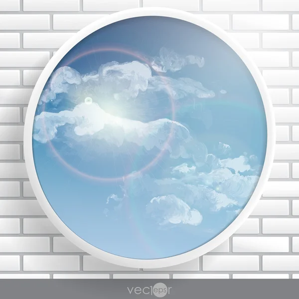 Abstract Round Shape With Frame — Stock Vector