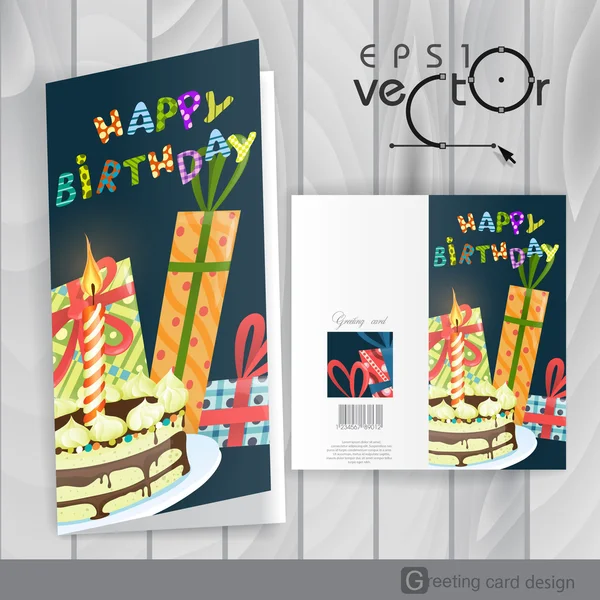 Diseño de tarjetas de felicitación, plantilla — Vector de stock