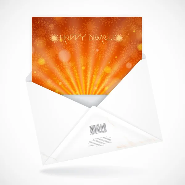 Envelopes postais com cartão de saudação — Vetor de Stock