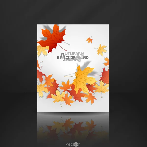 Autumn Leaves Background — Stock Vector