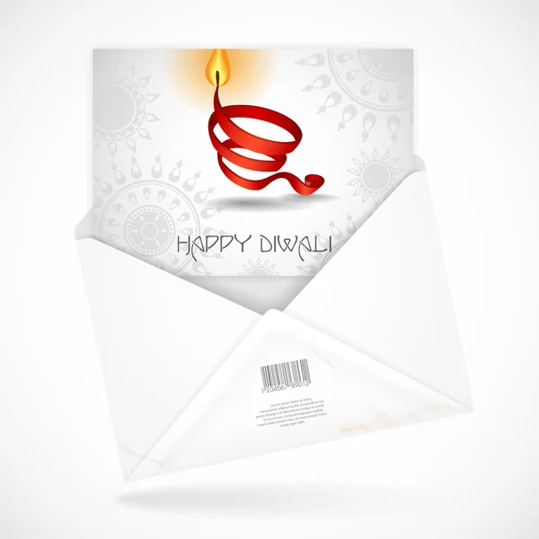 Enveloppes postales avec carte de voeux — Image vectorielle