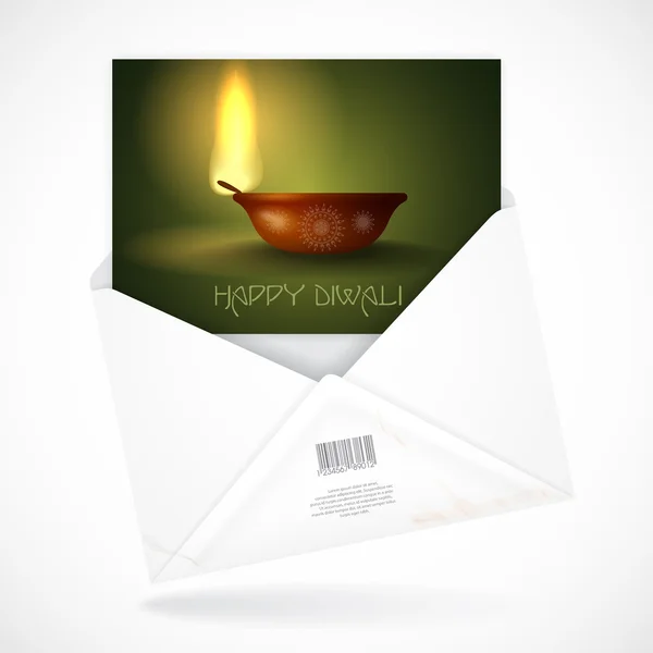 Postal Envelopes With Greeting Card — Stock Vector