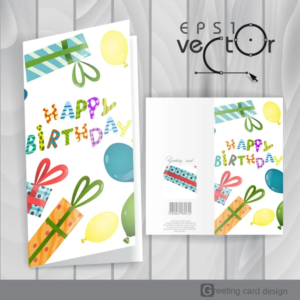Diseño de tarjetas de felicitación, plantilla — Vector de stock