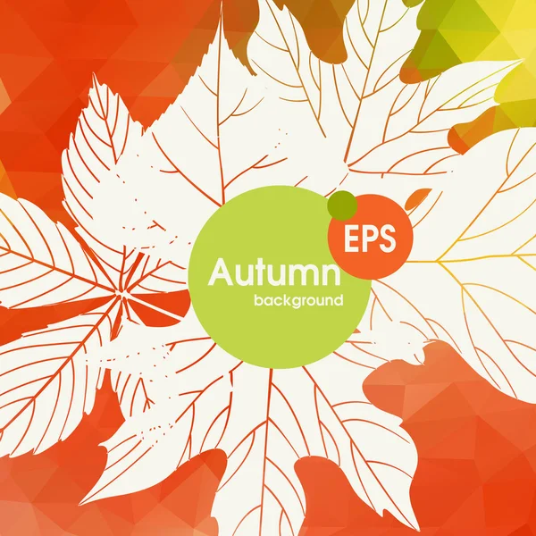 Autumn Background With Leaves — Stock Vector