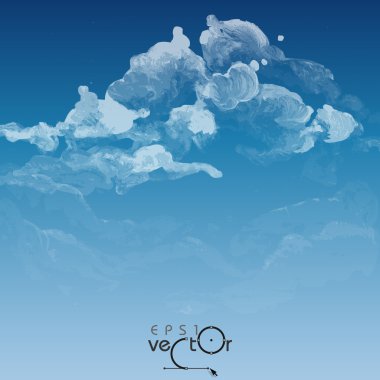 bulut, boyalı arka planda gökyüzü