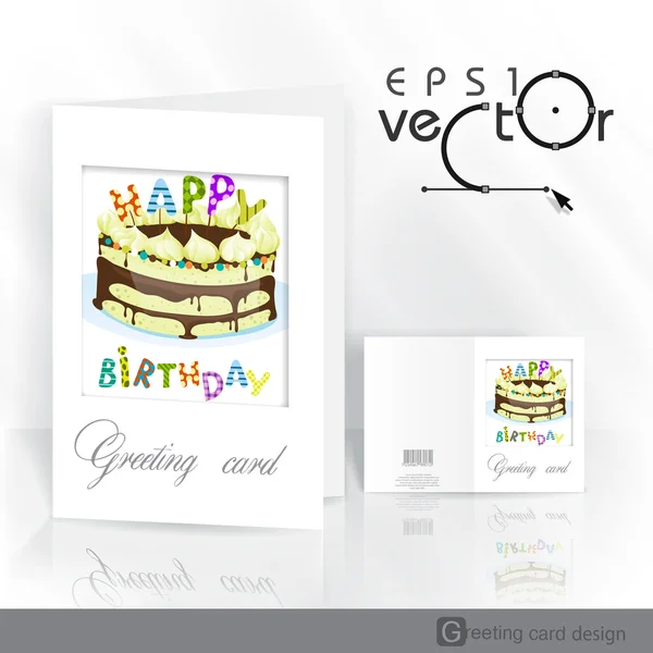 Greeting Card Design, Template — Stock Vector