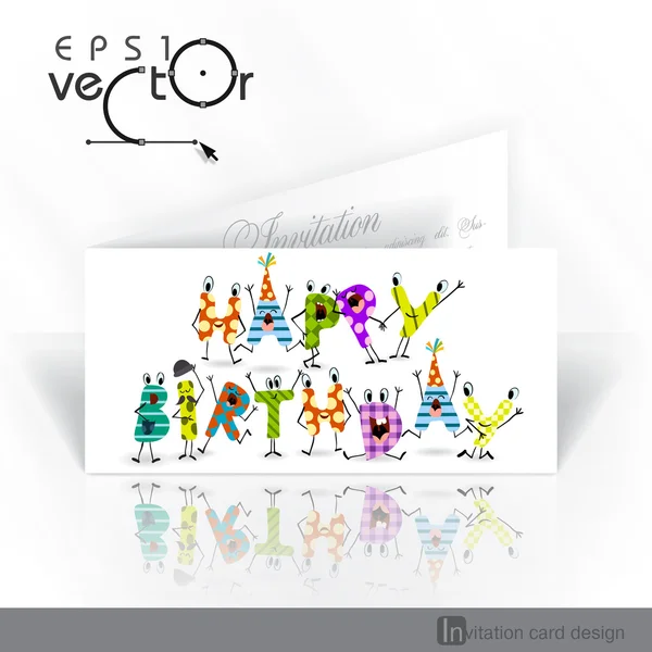 Tarjeta de invitación Diseño, Plantilla — Vector de stock