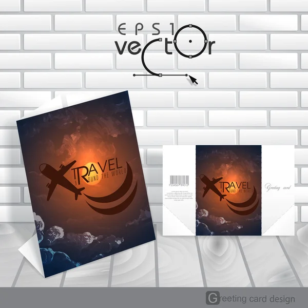 Pozdrav card design, šablona — Stockový vektor