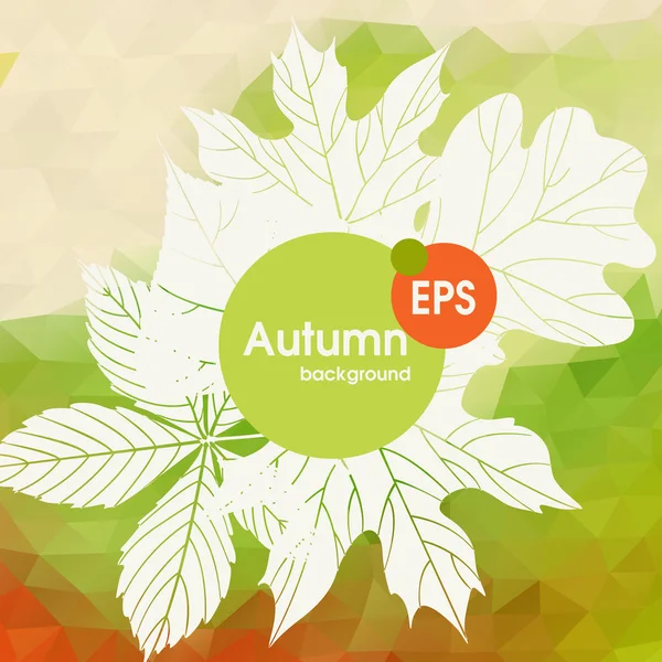 Autumn Background With Leaves — Stock Vector