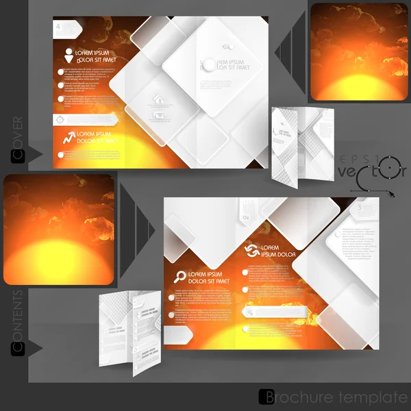 Diseño de plantilla de folleto de negocio — Archivo Imágenes Vectoriales