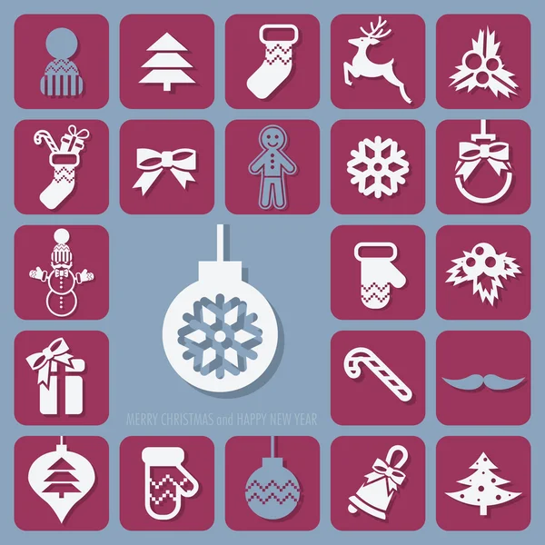 Christmas Icons Set — Stock Vector