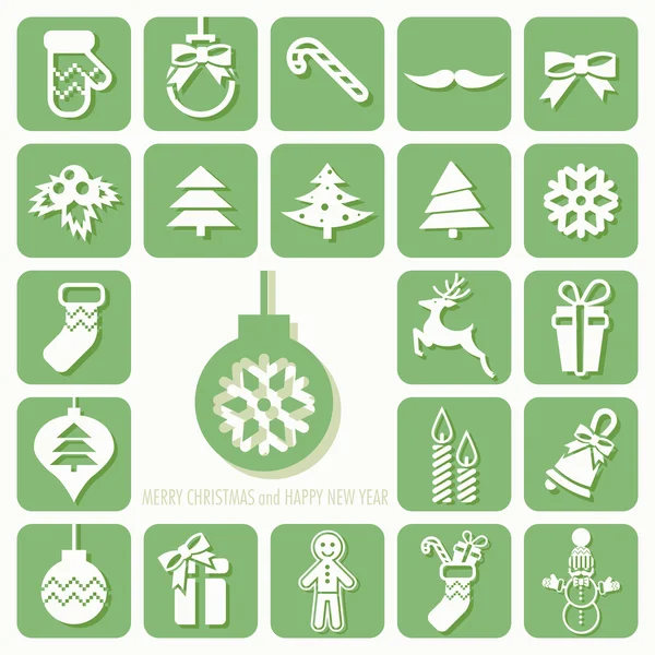 Christmas Icons Set — Stock Vector