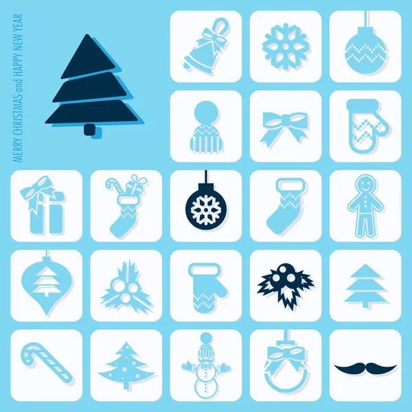 Conjunto de iconos de Navidad — Archivo Imágenes Vectoriales